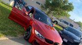 Orange 2015 BMW M3 F80 manual sedan For Sale