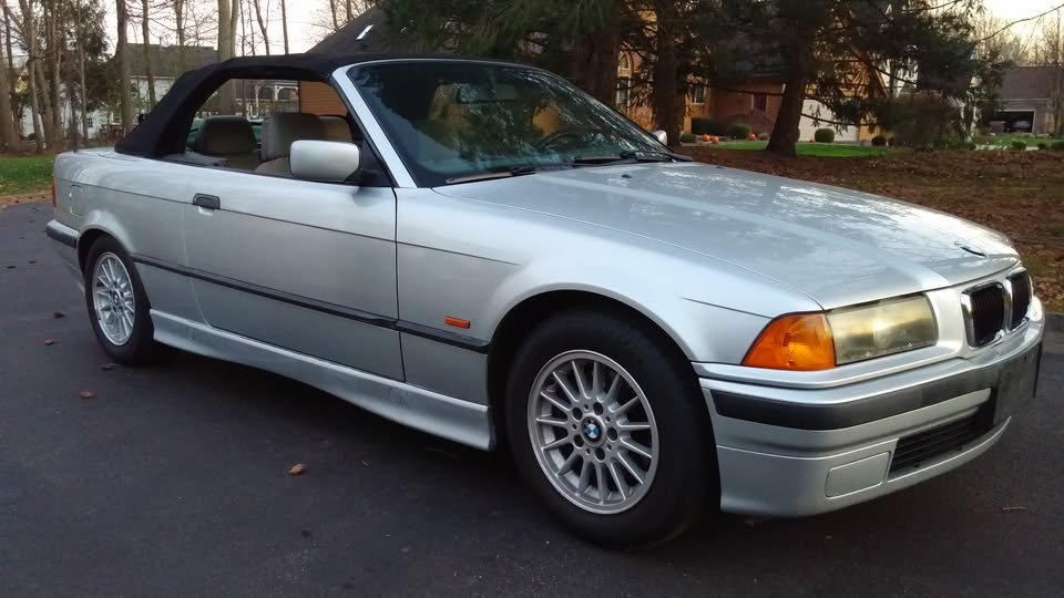 Silver 1999 BMW 323i convertible automatic For Sale