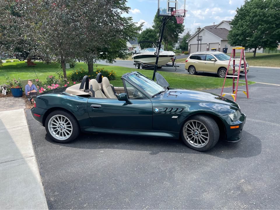 Green 2001 BMW Z3 low miles manual 3.0 convertible For Sale