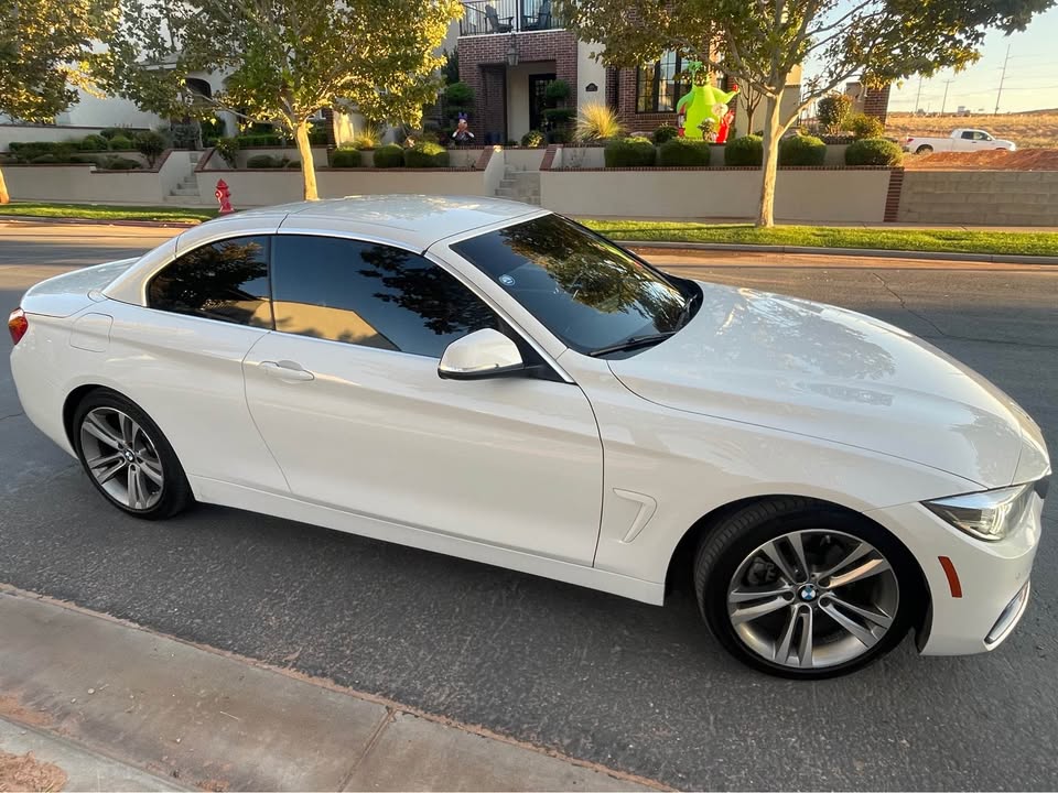 White 2018 BMW 430i automatic convertible For Sale